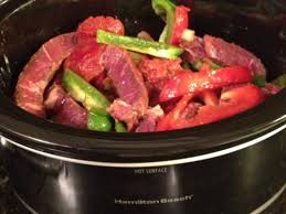 slow cooker pepper steak with all