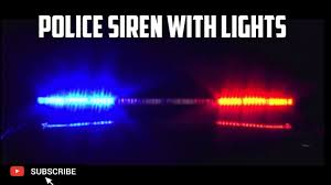 police siren sound with flashing lights