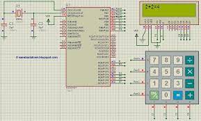 Shortest distance between two lines calculator. Pic16f877 Based Simple Calculator Schematic Simple Calculator Electronic Circuit Design Circuit Simulator