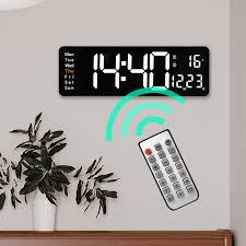 Led Large Digital Wall Clock Alarm Date