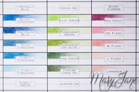 Polychromos Color Chart By Maryjane Fine Art
