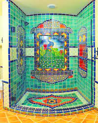 75 green tile terra cotta tile bathroom