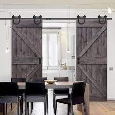 Knotty Alder Double Z Double Barn Door