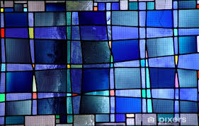 modern stained glass window sticker