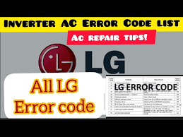 lg inverter ac error code list error