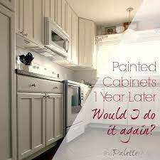 painted kitchen cabinets one year later