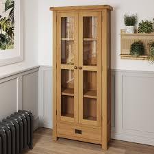 Norfolk Oak Display Cabinet Aldiss