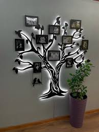 Led Wooden Family Tree Wall Light