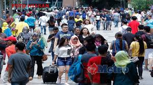 Total populasi malaysia kuartal pertama 2019 naik 1,1 persen menjadi 32,66 juta, dari 32,29 juta. Jumlah Penduduk Malaysia 32 4 Juta