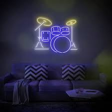 Drum Set Led Neon Sign Wall Decor