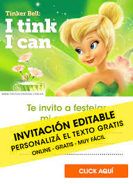 Free Tinkerbell Birthday Invitation Fiestas Con Ideas