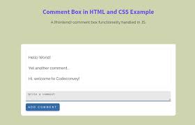 input comment box in html css