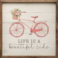 Life Is Beautiful Bike Wall Decor