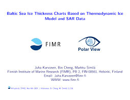 Pdf Baltic Sea Ice Thickness Charts Based On Thermodynamic