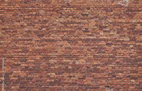 Old Weathered Red Brick Wall High