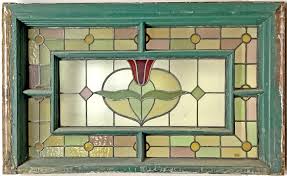Auction Antique Stained Glass Window Pane