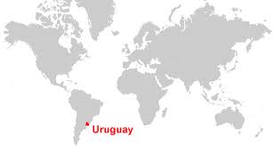 uruguay map and satellite image