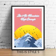 Ain't No Mountain High Enough Lyrics Print Marvin Gaye - Etsy Polska