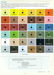 Western Electric Products Telephones Color Charts Chart 1