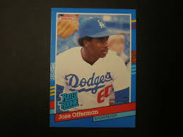 Card description nm ex/nm ex vg good; 1991 Donruss Baseball Dodgers Jose Offerman Card 33