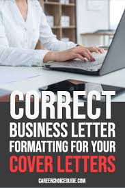 Writing Business Letters Use The Correct Layout For Cover