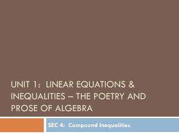 Linear Equations Inequalities