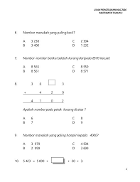 Contoh latihan soal osn matematika sd yang akan admin berikan terdiri dari 2 format 9. Soalan Matematik Tahun 3 Mengikut Topik Viral Blog J