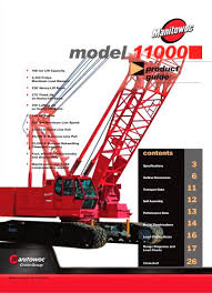 Crawler Cranes Model 11000 Manitowoc Cranes Pdf Catalogs