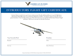 give a flying lesson as a gift