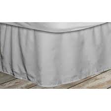 Grey Striped Queen Bed Skirt Frbgy