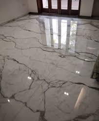 white italian marble floor polishing at