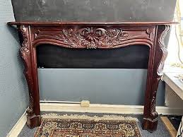 Antique Wood Fireplace Mantel Surround
