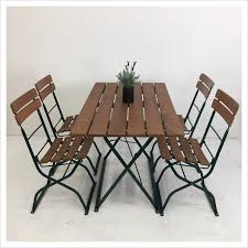 German Vintage Garden Table And Chair