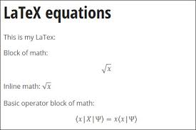 How To Add Latex Equations Web