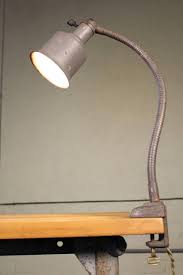 Clamp On Gooseneck Adjustable Light Lamp Art Deco Distressed Metal For Sale At 1stdibs