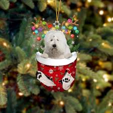 flat acrylic dog ornament