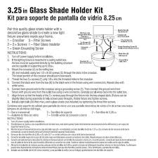 White Glass Shade Holder Kit