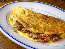 western omelette with bell pepper
