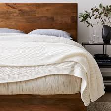 cotton knit bed blanket