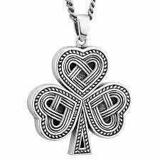 sterling silver celtic knot shamrock