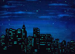 Ночной город рисунок для детей - 70 фото