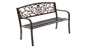 gardeon cast iron garden bench bronze