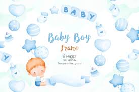 cute baby boy frame graphic by