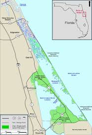 Map Of Mosquito Lagoon And North Indian River Lagoon In East
