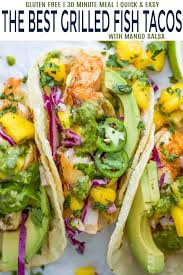 grilled fish tacos with mango salsa l