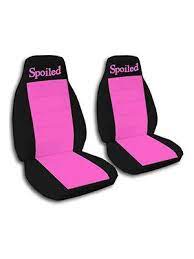 Hot Pink And Black Route 66 Car Seat Covers