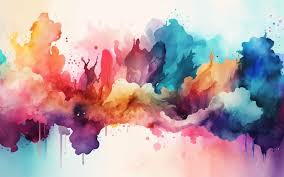 Colorful Watercolor Abstract Wallpaper