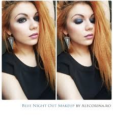 blue night out makeup ale corina art