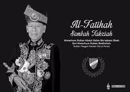 Kemangkatan 21 november 2001(umur 75). Dap Ucap Takziah Atas Kemangkatan Sultan Kedah Roketkini Com