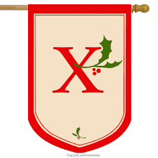 holiday monogram garden flag